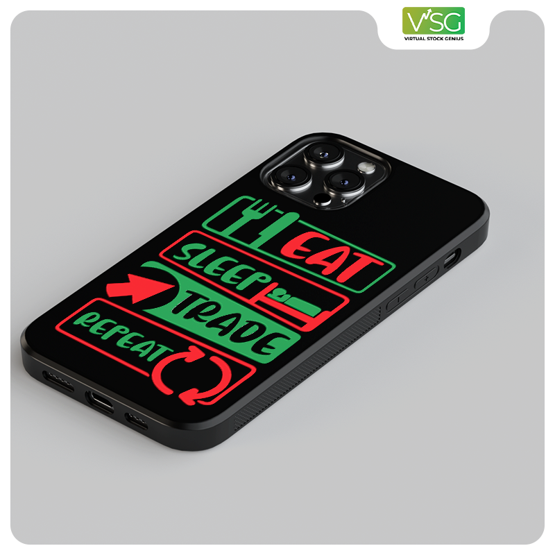 Eat Sleep Trade Repeat Design Premium iPhone Cover