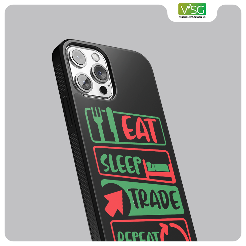 Eat Sleep Trade Repeat Design Premium iPhone Cover