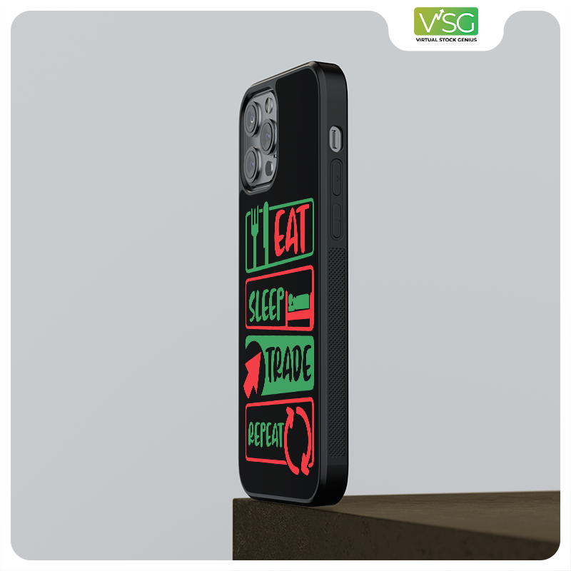 Eat Sleep Trade Repeat Design Premium iPhone Cover