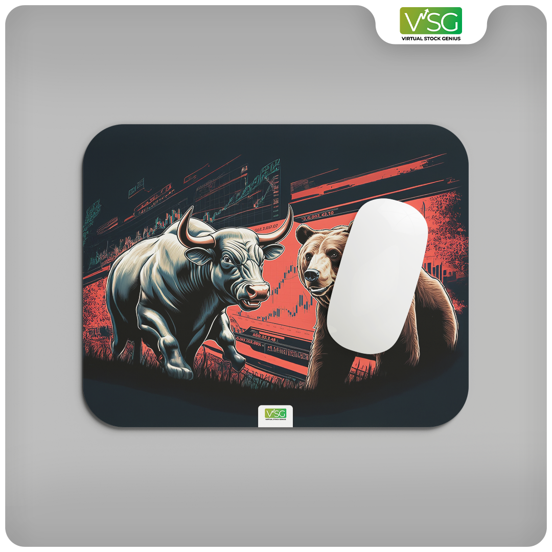 Bear and Bull Stock Market Mouse Pad