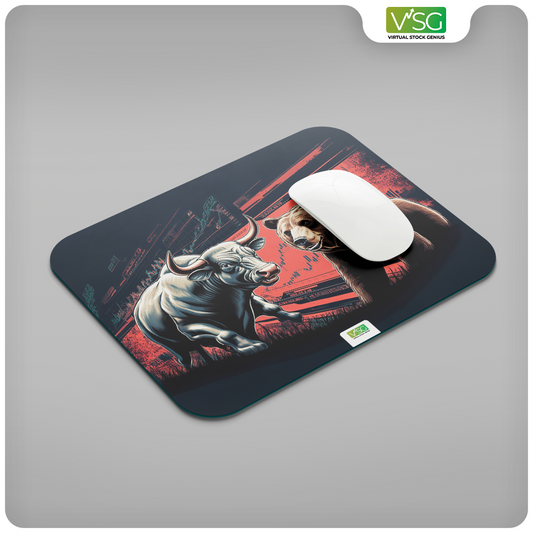 Bear and Bull Stock Market Mouse Pad