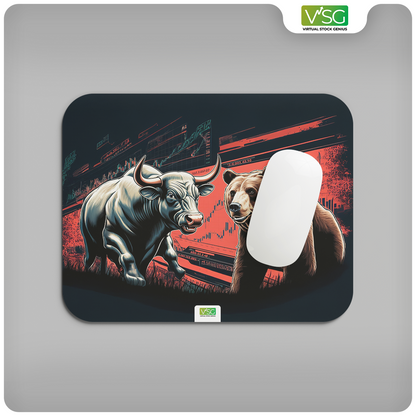 Bear and Bull Stock Market Mouse Pad
