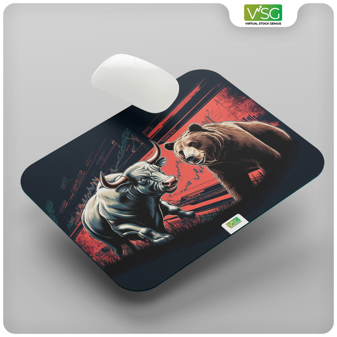 Bear and Bull Stock Market Mouse Pad